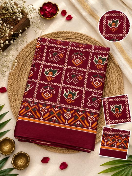 Vastrangan patola print saree online wholesale market
